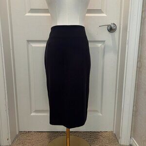 L'AGENCE Black Pencil Skirt w/ Small Slits in Front and Back Size 8 Retail $450